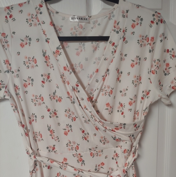 Floral JessaKae Faux Wrap Dress - Picture 2 of 7